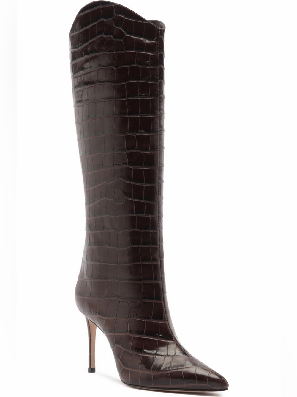 Schutz Maryana Pointed Toe Boot Dark Chocolate